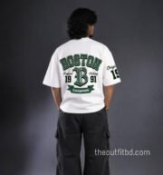 Boston  Drop Shoulder Printed T-Shirt - Image 2