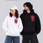 Heart Premium Drop Shoulder Oversized Combo Hoodie
