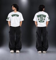 Boston  Drop Shoulder Printed T-Shirt