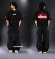 Fire Drop Shoulder Printed T-Shirt