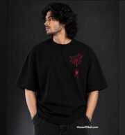 SpiderMan Face Drop Shoulder  T-Shirt - Image 2