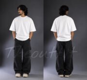 Drop Shoulder Solid T-Shirt - Image 8