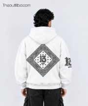 13 Wht Premium Drop Shoulder Oversized Hoodie