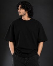 Drop Shoulder Solid T-Shirt - Image 2